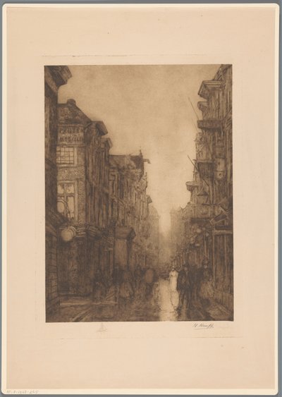 Spuistraat en La Haya de Herman Heuff (signed by artist)
