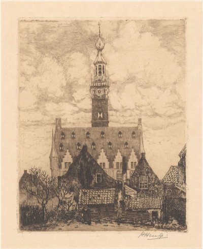 Ayuntamiento de Veere de Herman Heuff (signed by artist)