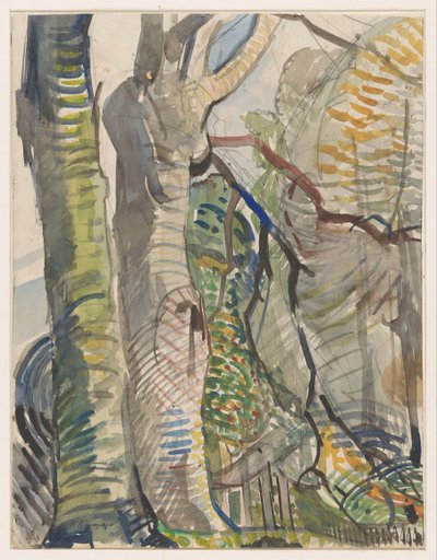 Paisaje forestal de Herman Kruyder (signed by artist)