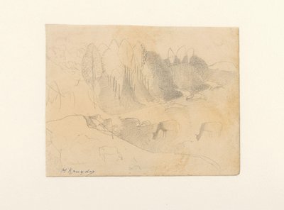 Valle con ganado en pastoreo de Herman Kruyder (signed by artist)