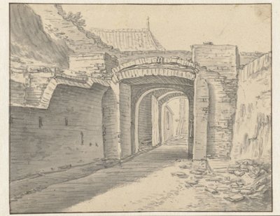 Paso bajo la muralla de Utrecht de Herman Saftleven