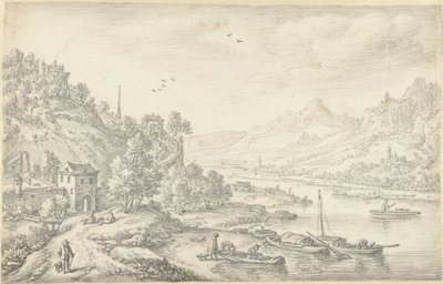Vista imaginada del Rin de Herman Saftleven