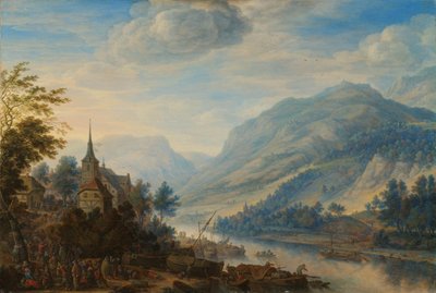 Vista del río Rin cerca de Reineck de Herman Saftleven