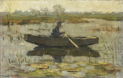 Hombre en un bote de remos de Herman Wolbers