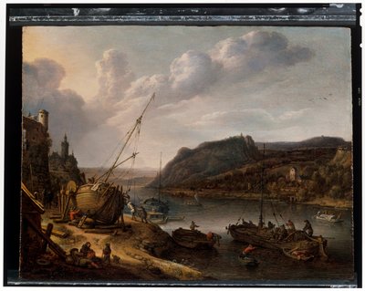 Un paisaje fluvial de Herman the Younger Saftleven