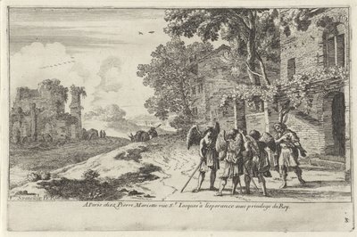 Abraham recibe a los tres ángeles Representaciones del Antiguo Testamento (título de la serie) de Herman van Swanevelt
