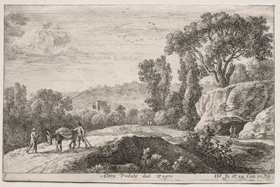 Vistas diversas en y alrededor de Roma: Segunda vista de Zugro (Altro Veduto dal Zugro) de Herman van Swanevelt