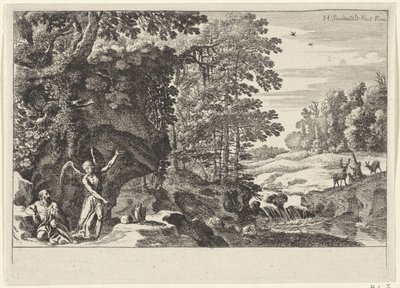 Elías y el ángel Representaciones del Antiguo Testamento (título de la serie) de Herman van Swanevelt