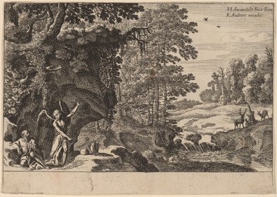Elías en el Desierto de Herman van Swanevelt