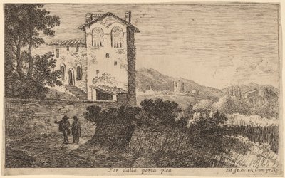 Para dalla porta pia (Villa fuera de la Porta Pia) de Herman van Swanevelt