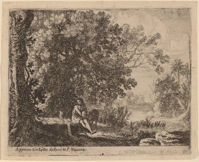 San Juan Bautista en el desierto de Herman van Swanevelt