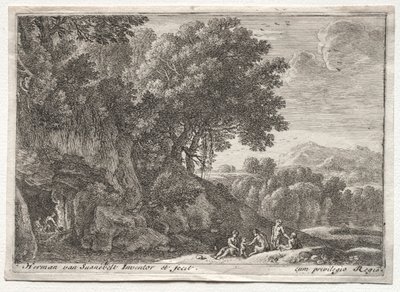 paisaje con sátiros de Herman van Swanevelt