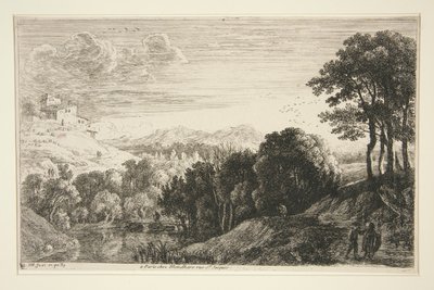 Paisaje con Atardecer, de la serie Paisajes de Colinas de Herman van Swanevelt