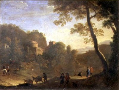 Paisaje con figuras de Herman van Swanevelt