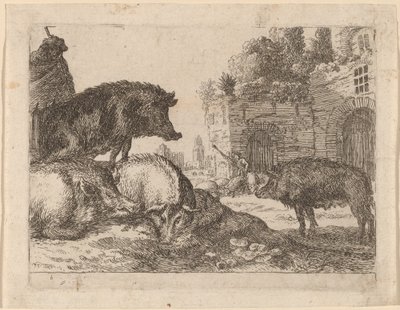 Cerdos de Herman van Swanevelt