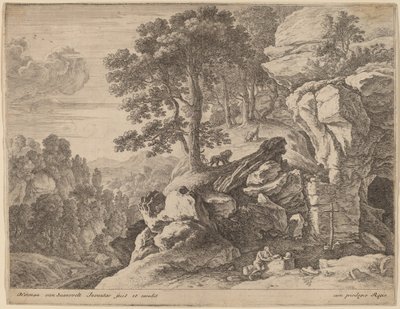 San Jerónimo en el desierto de Herman van Swanevelt
