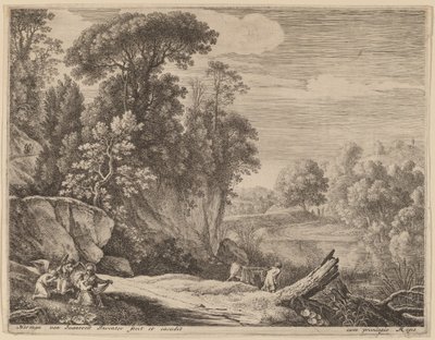 El burro llevado al río de Herman van Swanevelt