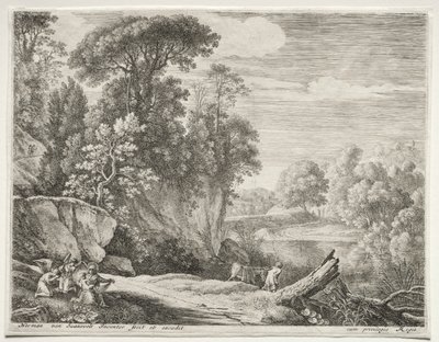 The Donkey Led to the River de Herman van Swanevelt