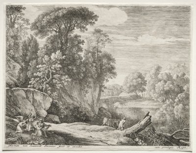 El burro llevado al río, c. 1652-1654 de Herman van Swanevelt