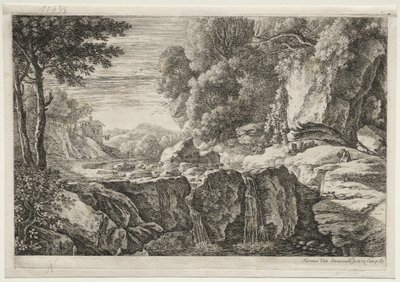 La pequeña cascada de Herman van Swanevelt