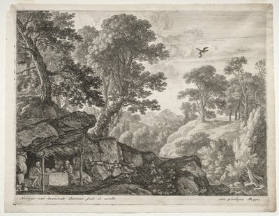The Penitents: Landscape with Sts. Paul and Anthony de Herman van Swanevelt