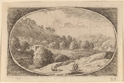 Dos Hombres Llevando Bastones de Herman van Swanevelt