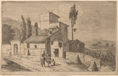 Vista de un convento de Herman van Swanevelt