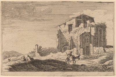 Vista de un edificio en ruinas de Herman van Swanevelt