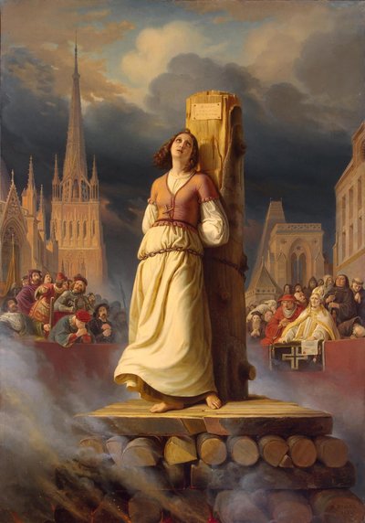 La muerte de Juana de Arco en la hoguera, 1843 de Hermann Anton Stilke