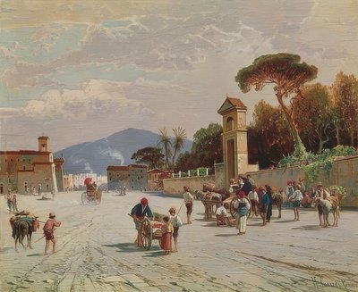 Escena callejera del sur de Hermann David Salomon Corrodi