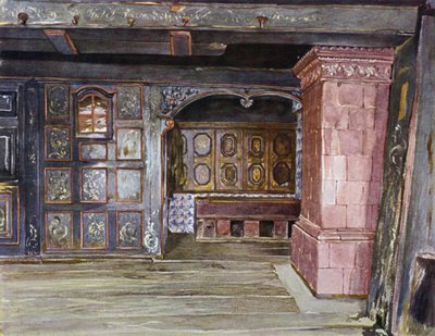 Parte del salón en la Casa E Harden, Neuengamme, cerca de Hamburgo de Hermann Haase