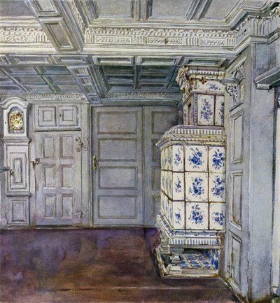 Parte del salón en la Casa Inselmann, Neuengamme, cerca de Hamburgo de Hermann Haase