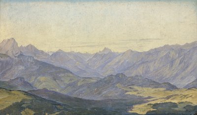Valle de montaña en Oberbayern, 1829 de Hermann Kauffmann