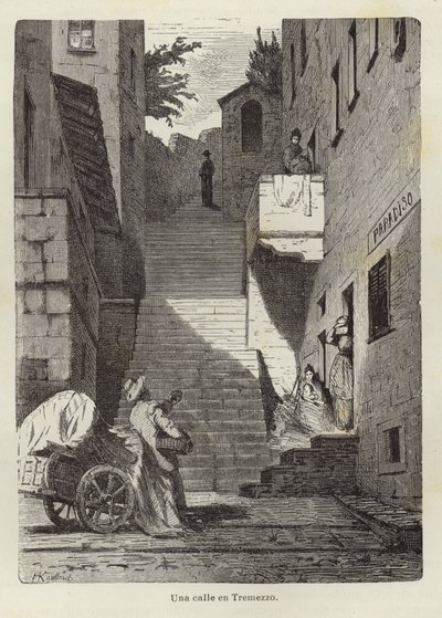 Una calle en Tremezzo de Hermann Kaulbach