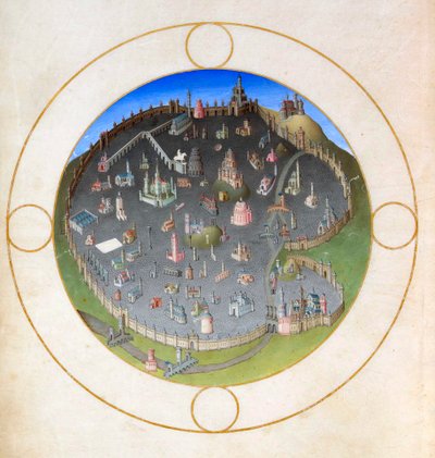 Un plano de Roma, 1412-1416 de Hermann Limbourg