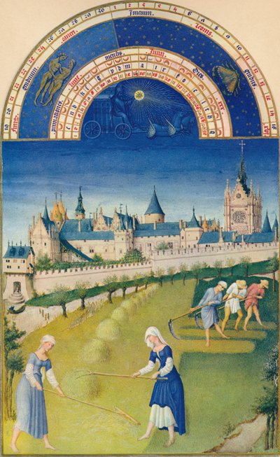 Junio - el palacio y la Sainte-Chapelle de Hermann Limbourg