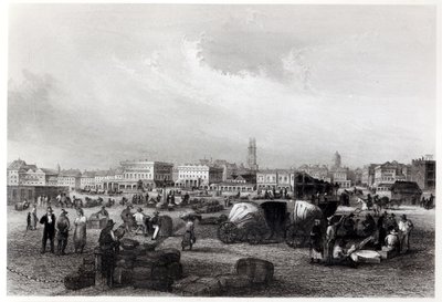En el Muelle Levee en Nueva Orleans, c.1840 de Hermann Meyer