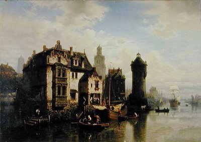 Vista de Róterdam de Hermann Meyerheim