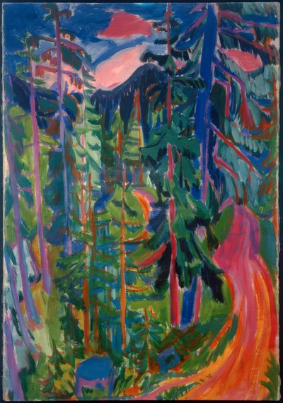 Paisaje forestal cerca de Davos de Hermann Scherer