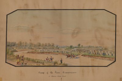 Campamento de los comisionados de paz en Medicine Lodge Creek, 1867 de Hermann Stieffel