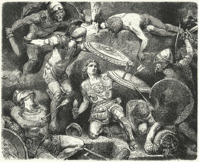 La vida de Alejandro Magno en peligro de Hermann Vogel