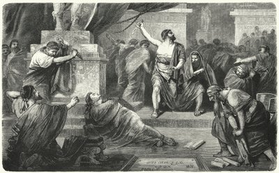 Bruto sobre el cuerpo de Julio César, 44 a.C. de Hermann Vogel