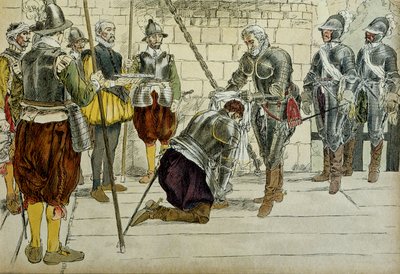 Carlos II de Cossé Brissac (1562-1621 o 1626) nombrado mariscal de Francia por Enrique IV (1553-1610) antes de entrar en París el 22 de marzo de 1594 de Hermann Vogel