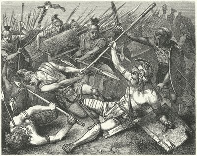 Muerte de Espartaco, 71 a.C. de Hermann Vogel