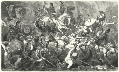 Derrota del ejército ateniense en Sicilia, 413 a.C. de Hermann Vogel