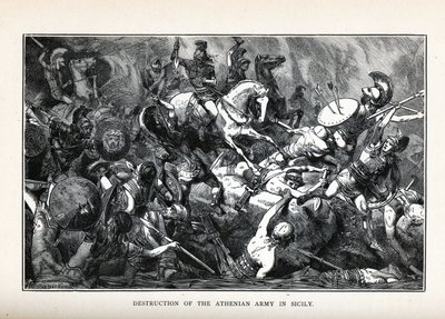 Destrucción del ejército ateniense en Sicilia, 1882 de Hermann Vogel