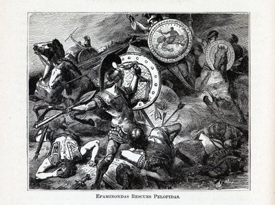 Epaminondas rescata a Pelópidas, 1882 de Hermann Vogel
