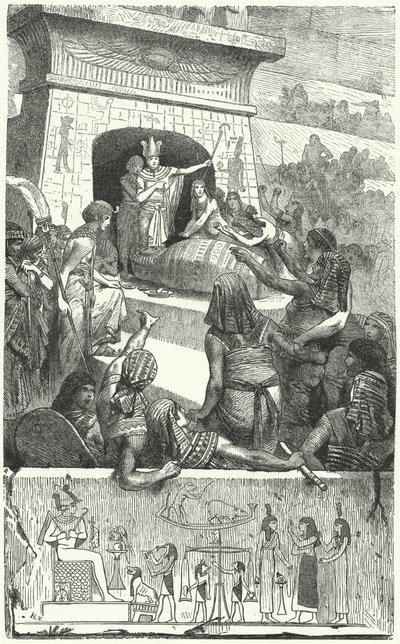 Funeral de un faraón egipcio antiguo de Hermann Vogel