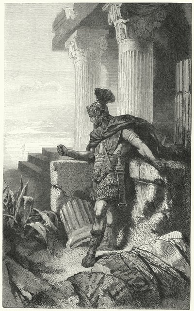 Cayo Mario en el exilio entre las ruinas de Cartago de Hermann Vogel