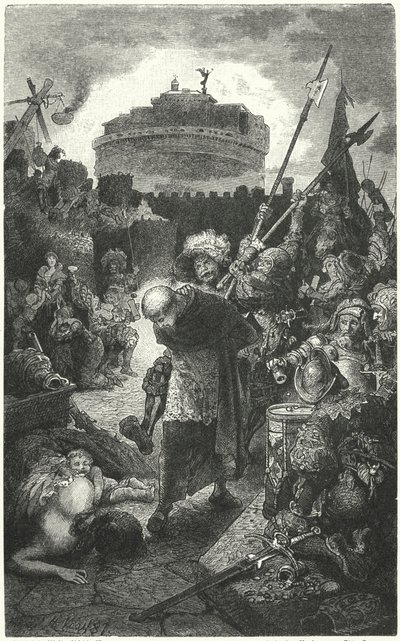 Landsknechts alemanes saqueando Roma, 1527 de Hermann Vogel